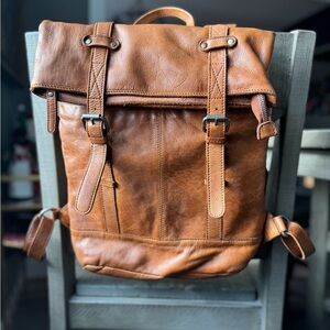 VILENCA HOLLAND Brown Leather Backpack